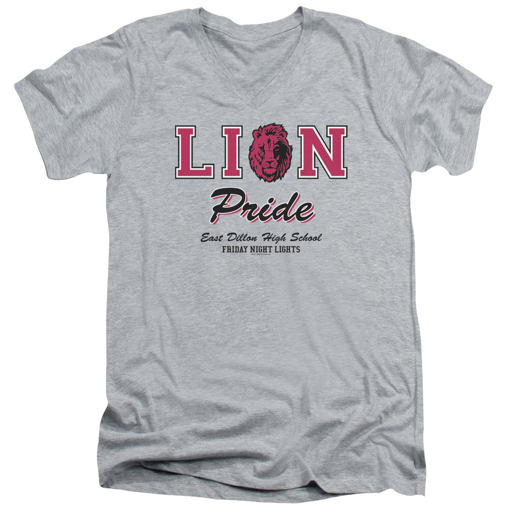 Friday Night Lights - Lions Pride - Short Sleeve Adult V-neck 30/1 - Athletic Heather T-shirt