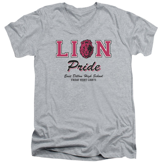 Friday Night Lights - Lions Pride - Short Sleeve Adult V-neck 30/1 - Athletic Heather T-shirt