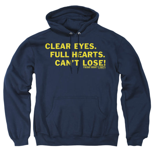 Friday Night Lights - Clear Eyes - Adult Pull-over Hoodie - Navy