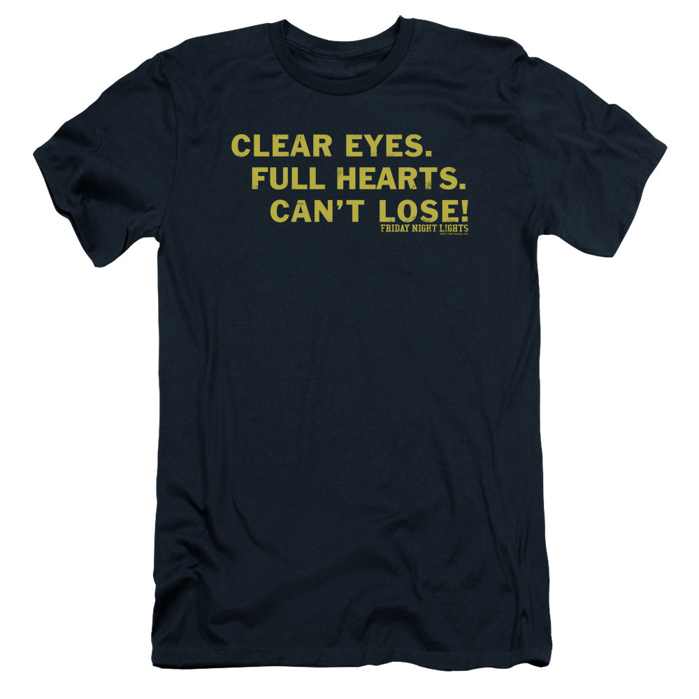 Friday Night Lights - Clear Eyes - Short Sleeve Adult 30/1 - Navy T-shirt