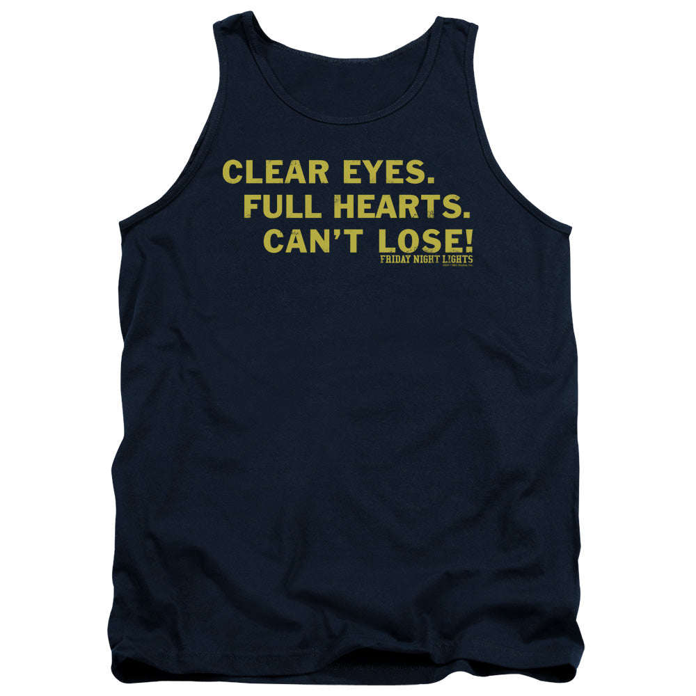 Friday Night Lights - Clear Eyes - Adult Tank - Navy - Sm - Navy