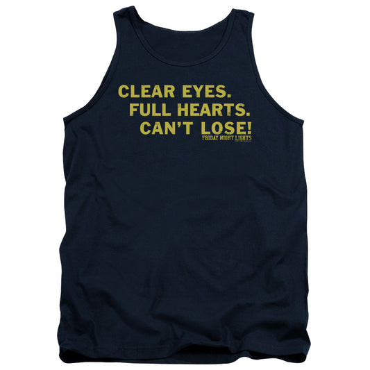 Friday Night Lights - Clear Eyes - Adult Tank - Navy - Sm - Navy