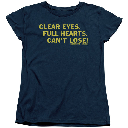 Friday Night Lights - Clear Eyes - Short Sleeve Womens Tee - Navy T-shirt