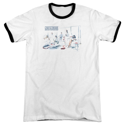 Law And Order Svu - Dominos - Adult Ringer - White/black