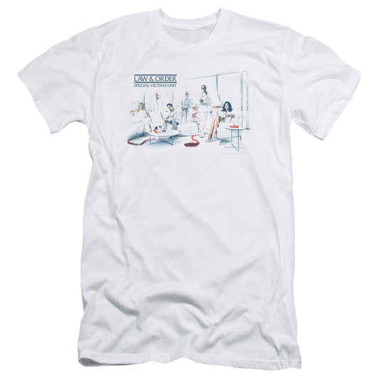 Law And Order Svu - Dominos - Short Sleeve Adult 30/1 - White T-shirt