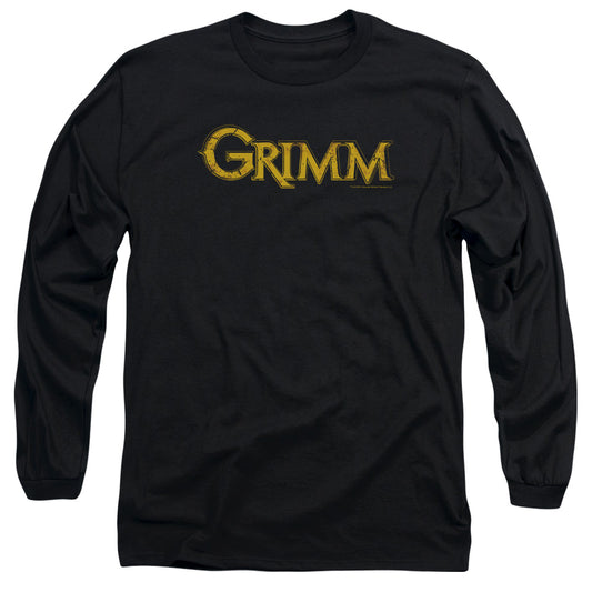 Grimm - Gold Logo - Long Sleeve Adult 18/1 - Black - Sm - Black T-shirt