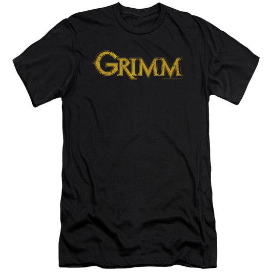 Grimm - Gold Logo-premuim Canvas Adult Slim Fit 30/1 - Black