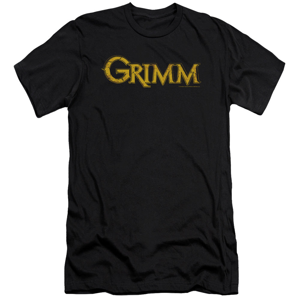GRIMM GOLD LOGO - S/S ADULT 30/1 - BLACK - SM - BLACK T-Shirt