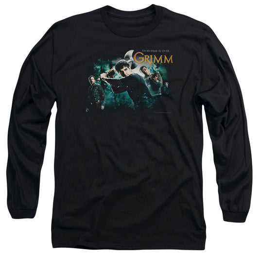 Grimm - Storytime Is Over - Long Sleeve Adult 18/1 - Black - Sm - Black T-shirt