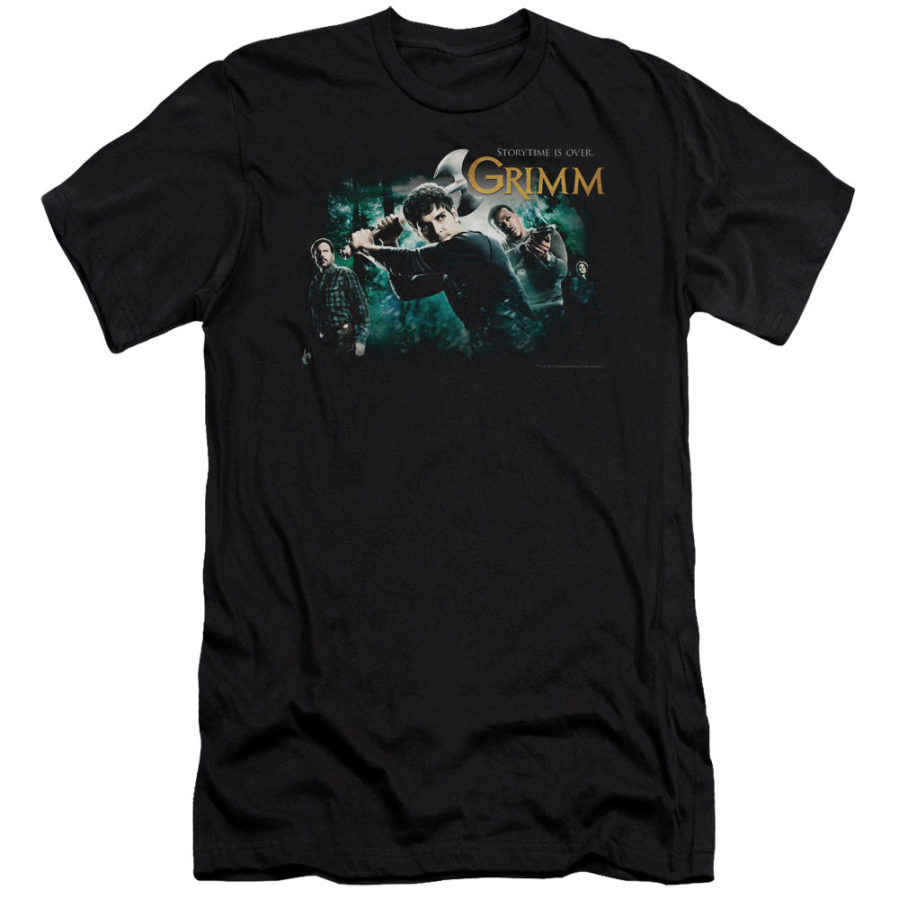 Grimm - Storytime Is Over - Short Sleeve Adult 30/1 - Black - Sm - Black T-shirt