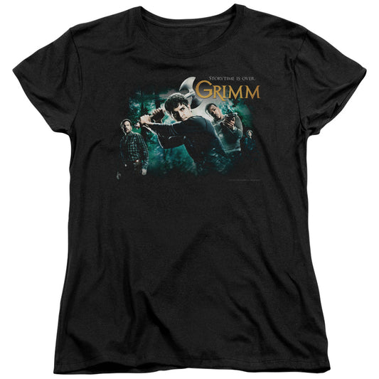 Grimm - Storytime Is Over - Short Sleeve Womens Tee - Black - Sm - Black T-shirt