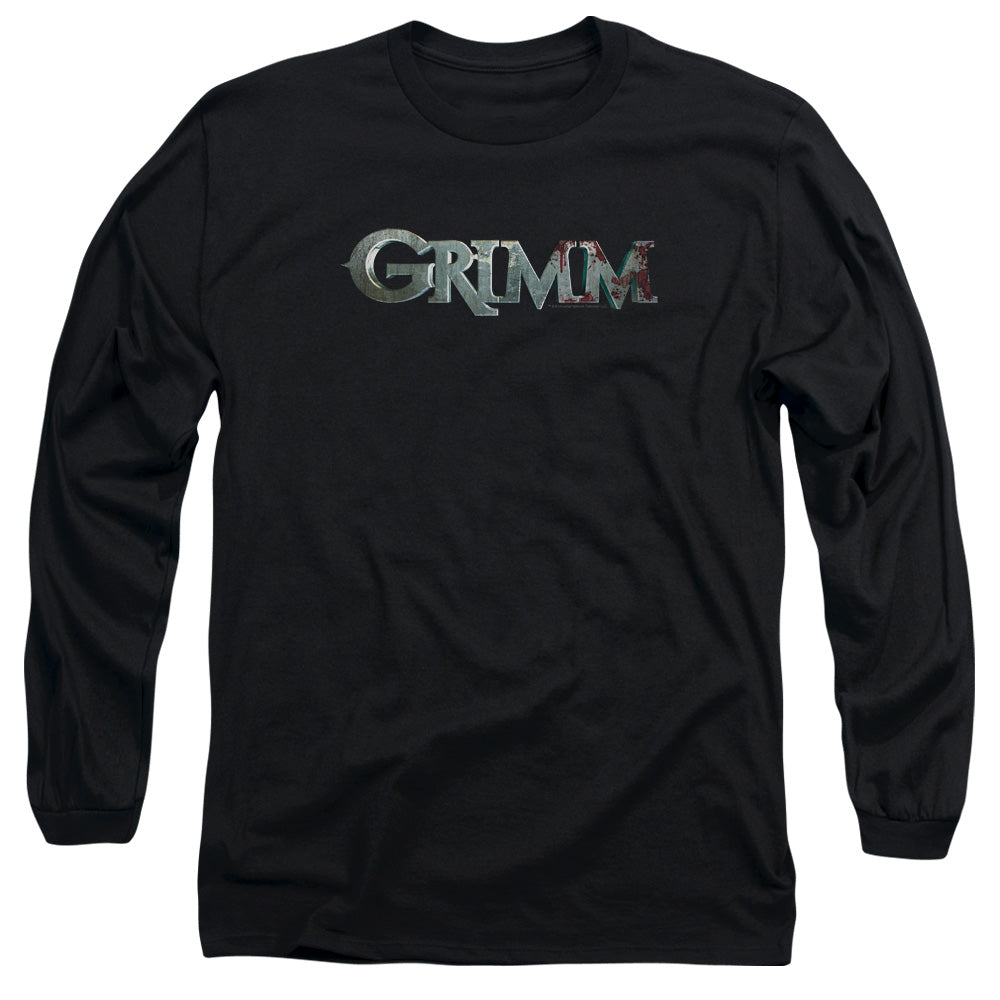Grimm - Bloody Logo - Long Sleeve Adult 18/1 - Black - Sm - Black T-shirt