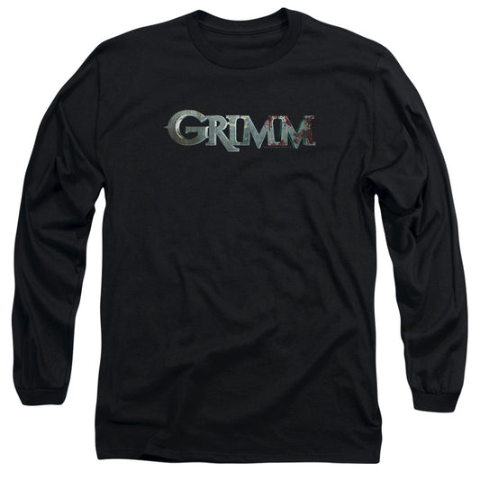 Grimm - Bloody Logo - Long Sleeve Adult 18/1 - Black - Sm - Black T-shirt