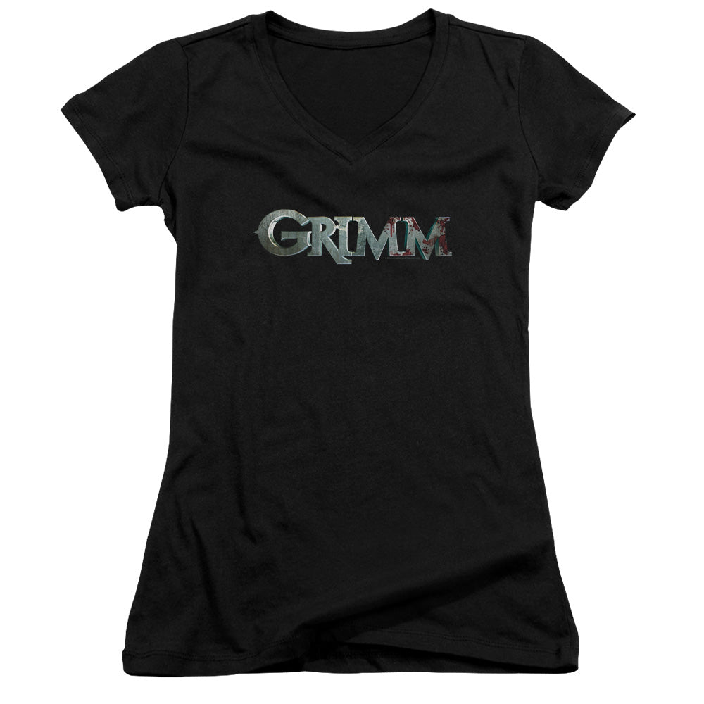Grimm - Bloody Logo - Junior V-neck - Black - Sm - Black