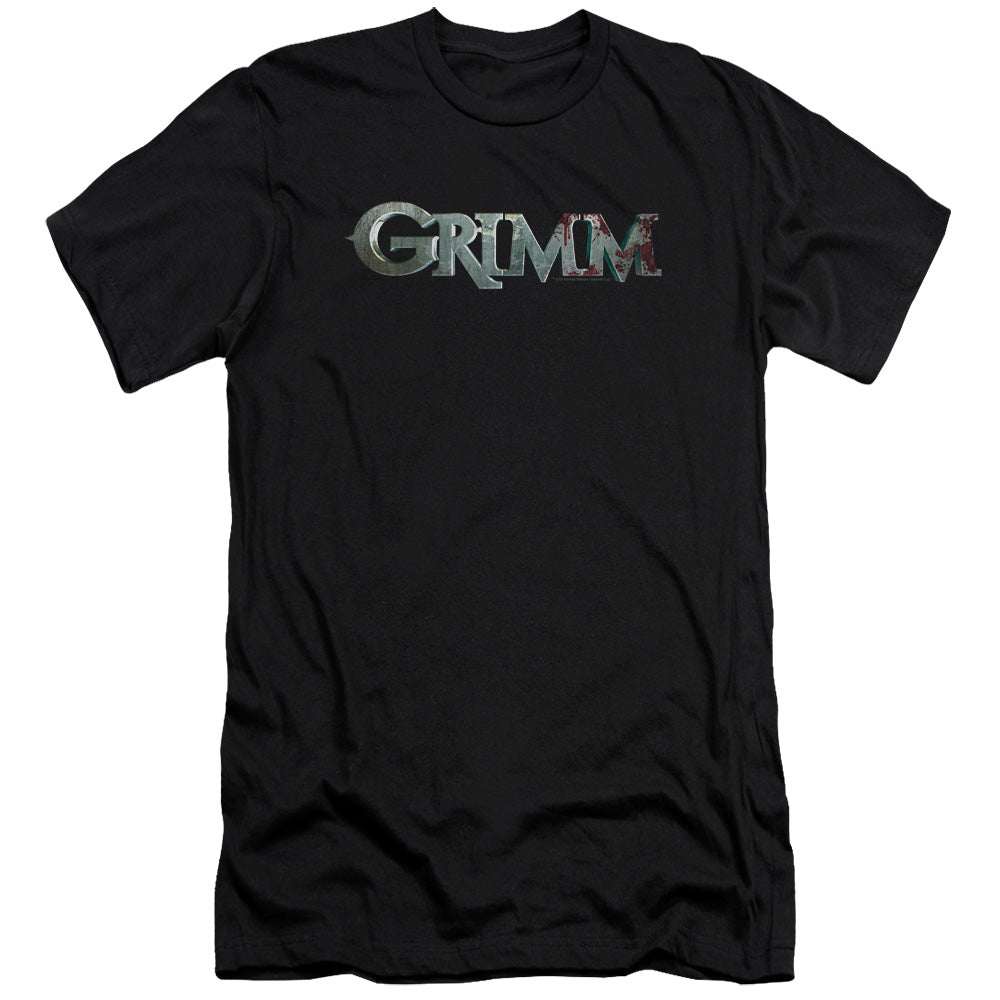 Grimm - Bloody Logo - Short Sleeve Adult 30/1 - Black - Sm - Black T-shirt