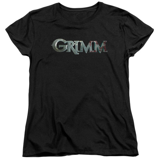 Grimm - Bloody Logo - Short Sleeve Womens Tee - Black T-shirt