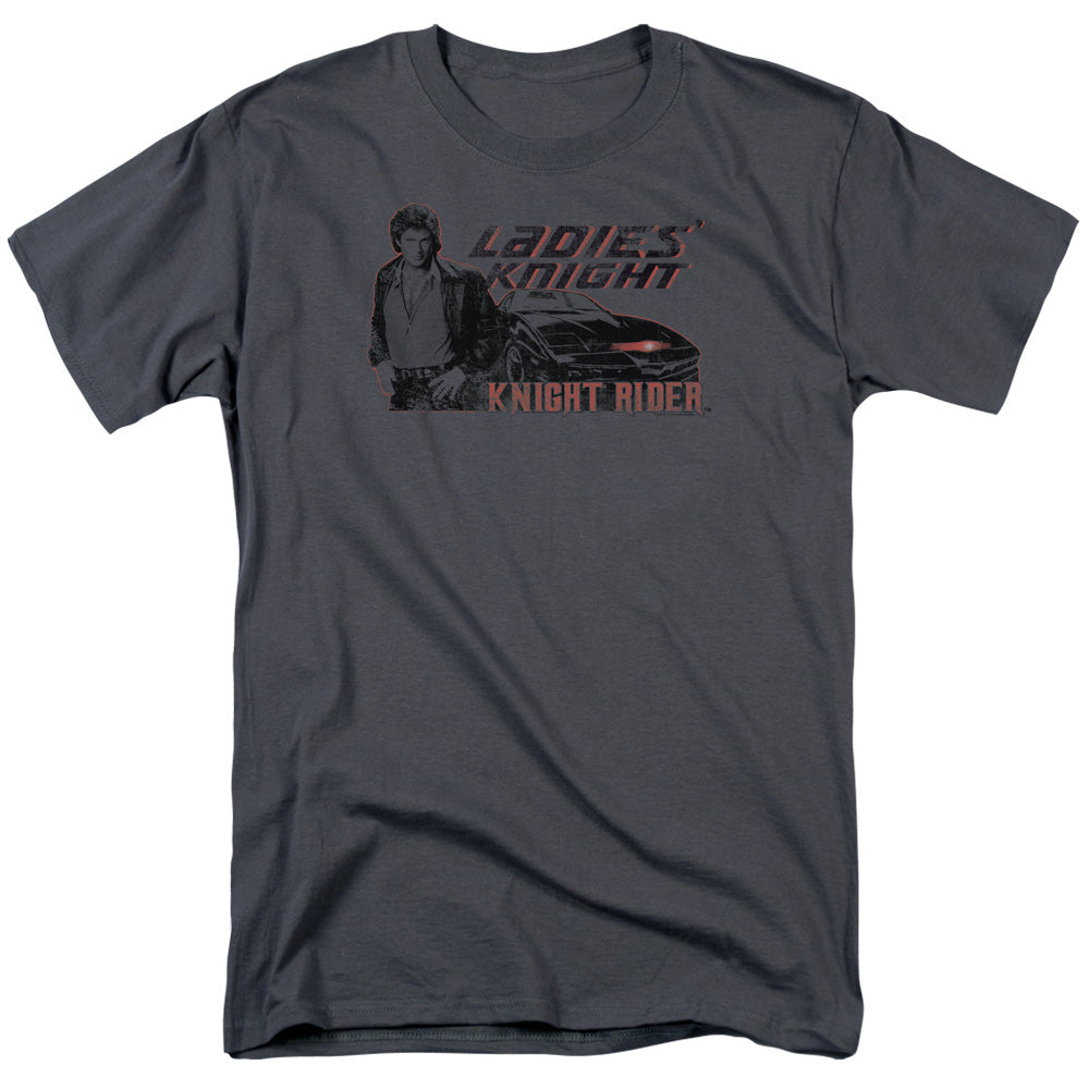 Knight Rider - Ladies Knight - Short Sleeve Adult 18/1 - Charcoal T-shirt