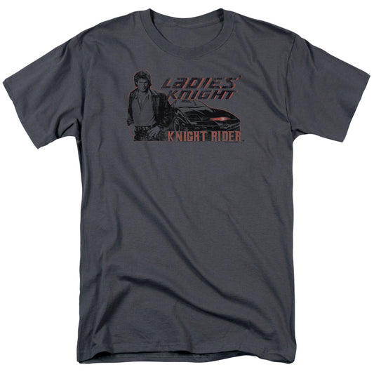 Knight Rider - Ladies Knight - Short Sleeve Adult 18/1 - Charcoal T-shirt