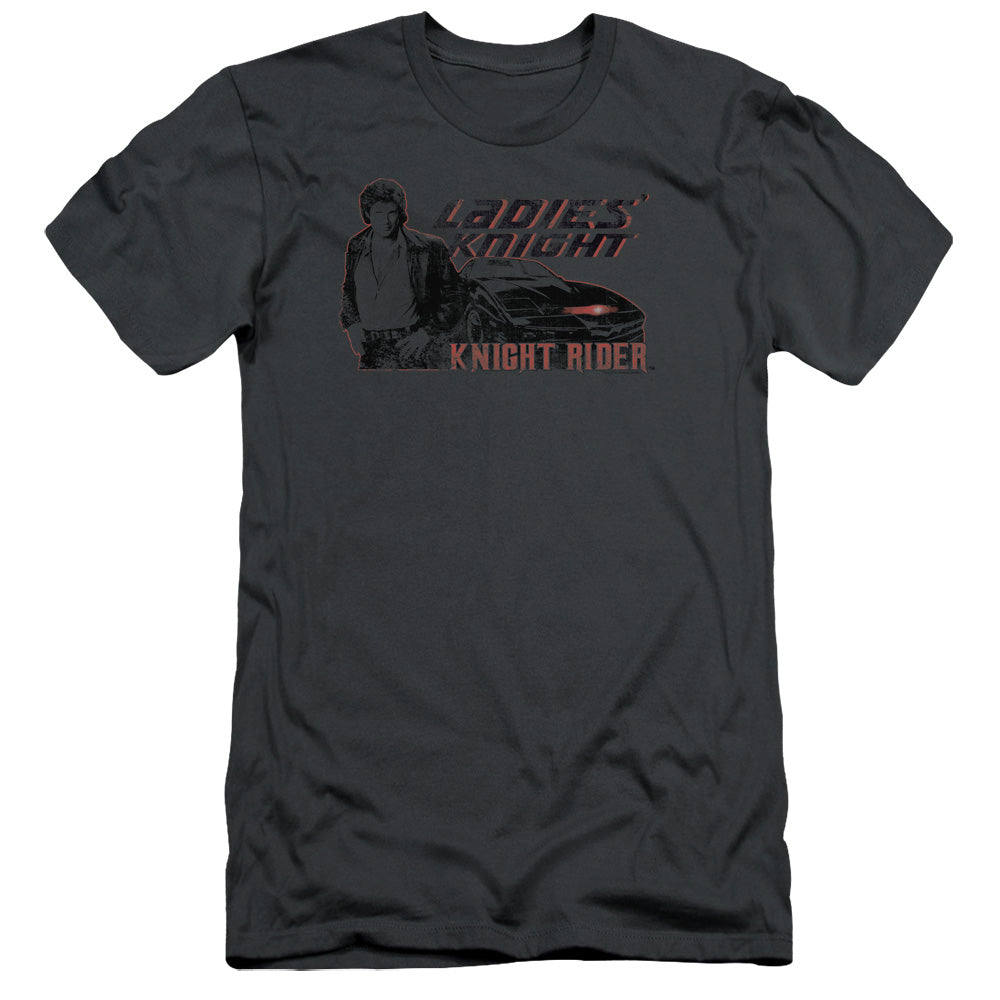 Knight Rider - Ladies Knight - Short Sleeve Adult 30/1 - Charcoal T-shirt