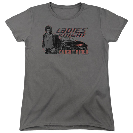 Knight Rider - Ladies Knight - Short Sleeve Womens Tee - Charcoal T-shirt