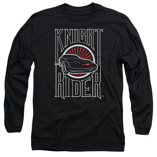 Knight Rider - Logo - Long Sleeve Adult 18/1 - Black T-shirt