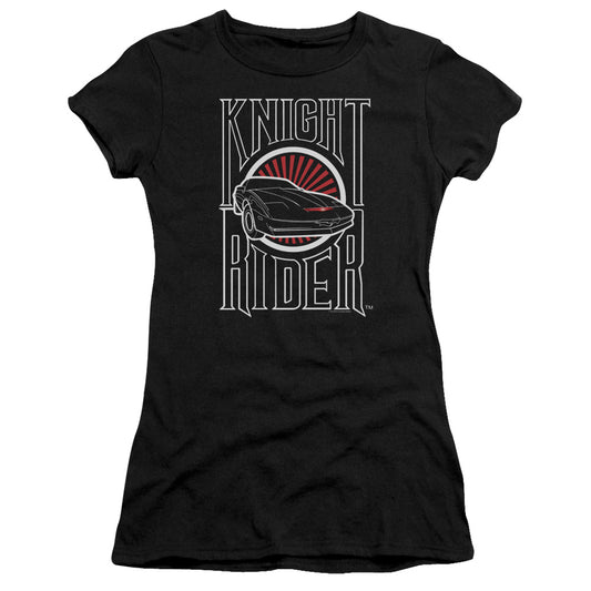 Knight Rider - Logo - Short Sleeve Junior Sheer - Black T-shirt