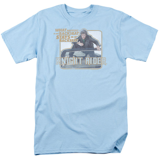 Knight Rider - Back Seat - Short Sleeve Adult 18/1 - Light Blue T-shirt