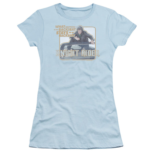 Knight Rider - Back Seat - Short Sleeve Junior Sheer - Light Blue T-shirt