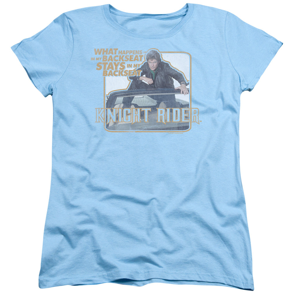 Knight Rider - Back Seat - Short Sleeve Womens Tee - Light Blue T-shirt