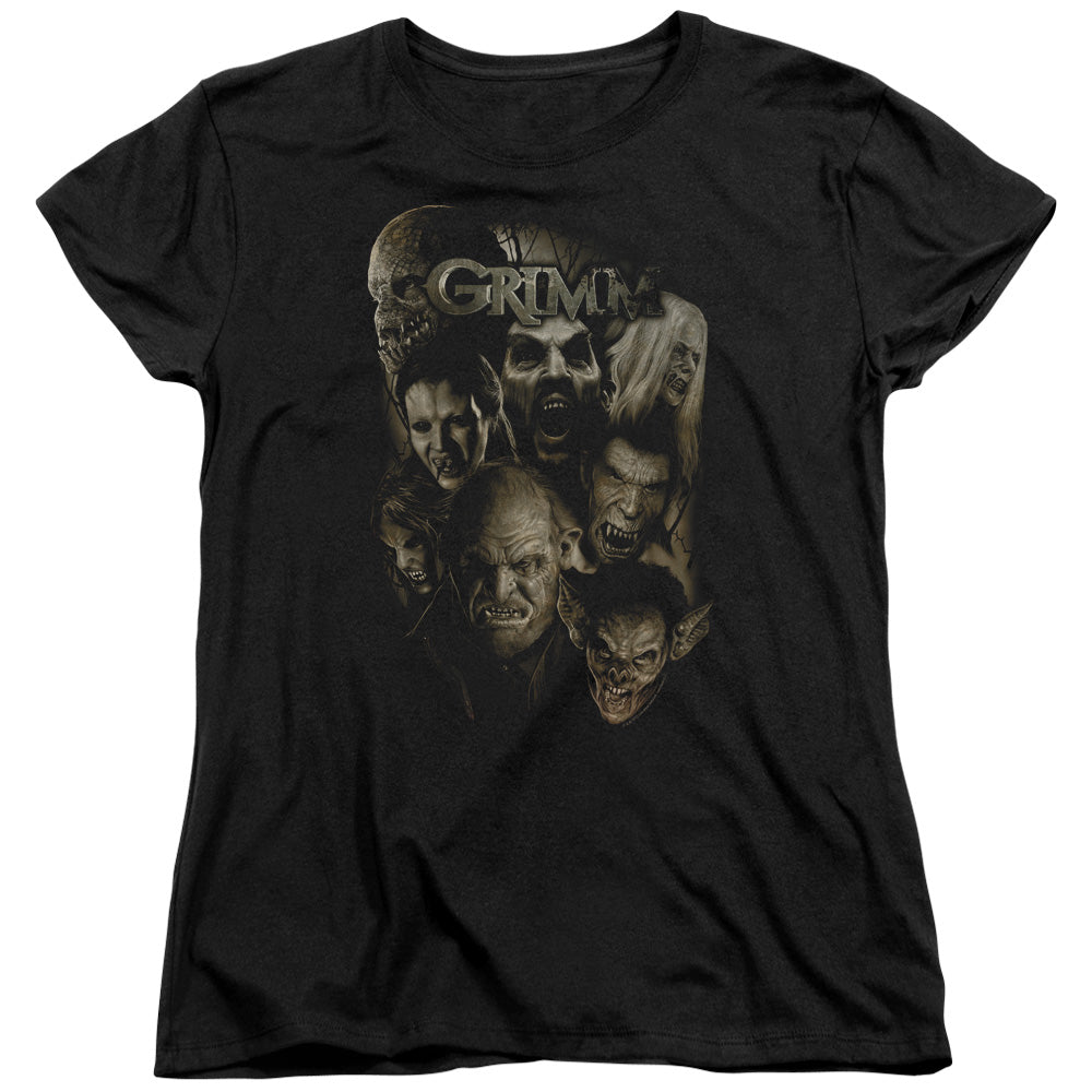 Grimm - Wesen - Short Sleeve Womens Tee - Black - Sm - Black T-shirt