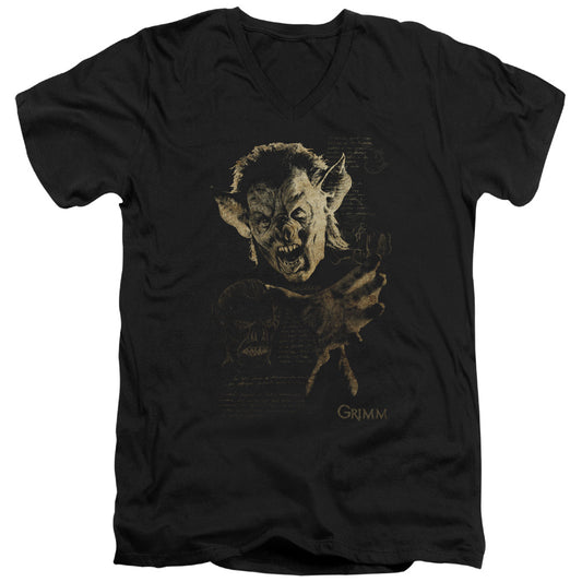 Grimm - Murcielago - Short Sleeve Adult V-neck 30/1 - Black T-shirt