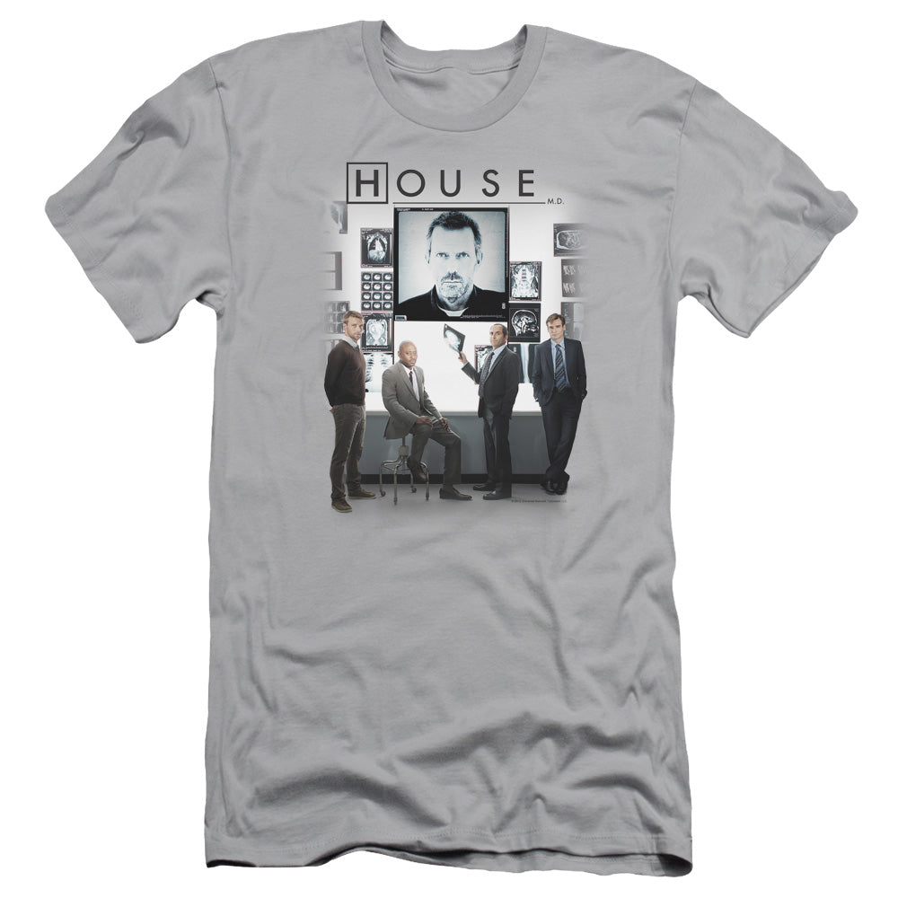 House - The Cast - Short Sleeve Adult 30/1 - Silver T-shirt