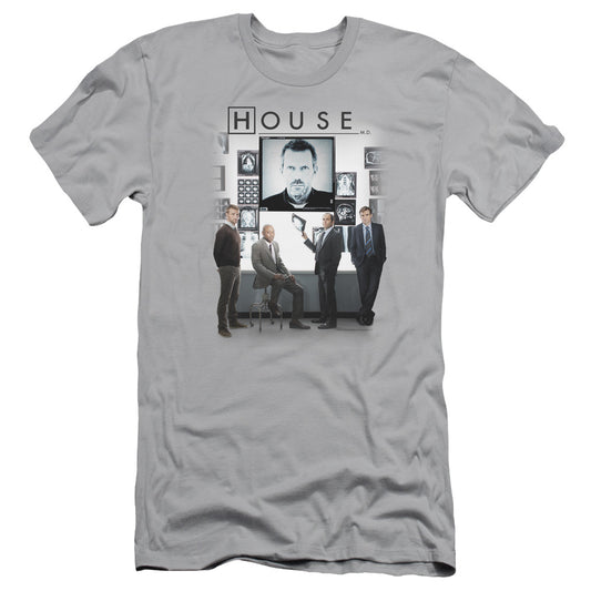 House - The Cast - Short Sleeve Adult 30/1 - Silver T-shirt