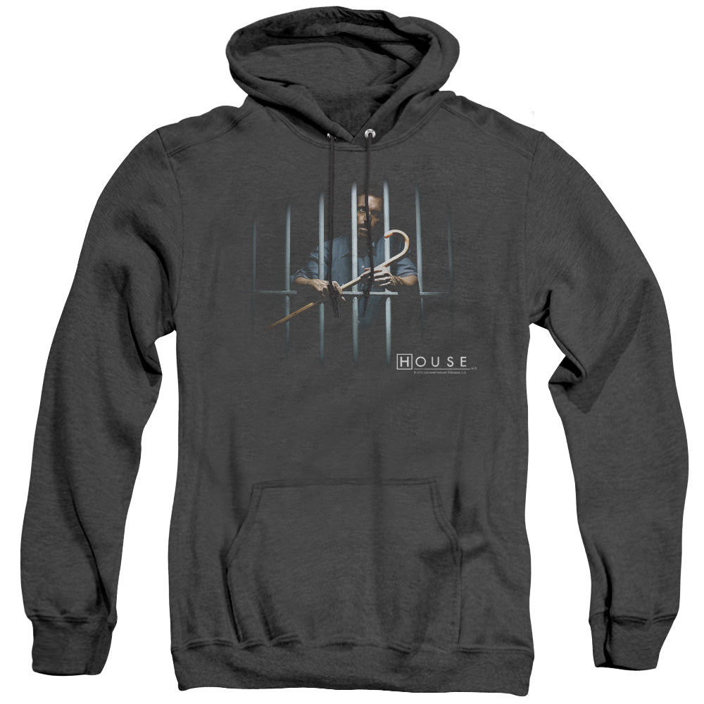 House - Behind Bars - Adult Heather Hoodie - Black