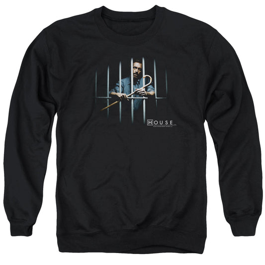 House - Behind Bars - Adult Crewneck Sweatshirt - Black