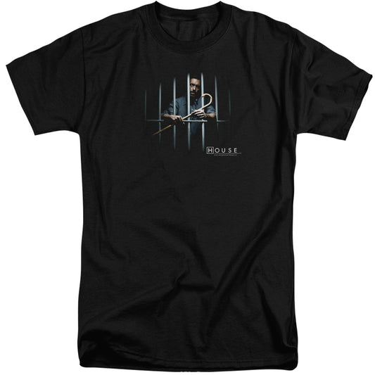 House - Behind Bars - Short Sleeve Adult Tall - Black T-shirt