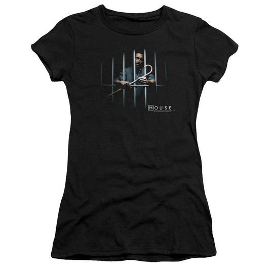 House - Behind Bars - Short Sleeve Junior Sheer - Black T-shirt
