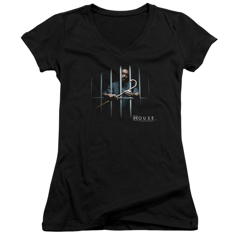 House - Behind Bars - Junior V-neck - Black