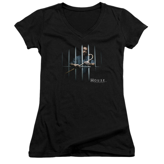 House - Behind Bars - Junior V-neck - Black