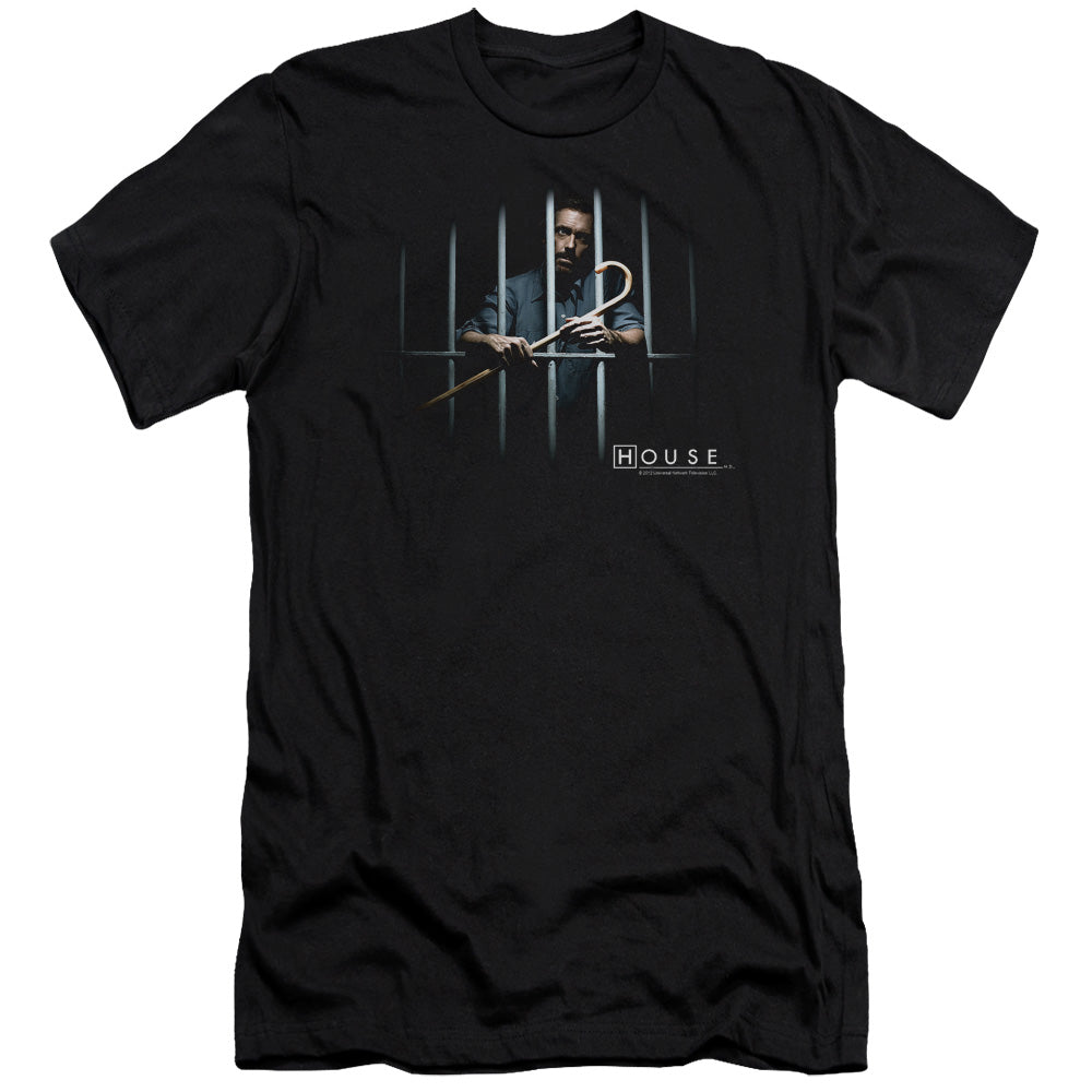 House - Behind Bars - Short Sleeve Adult 30/1 - Black T-shirt