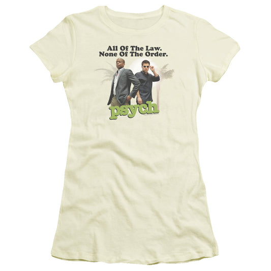 Psych - Palm Trees - Short Sleeve Junior Sheer - Cream T-shirt