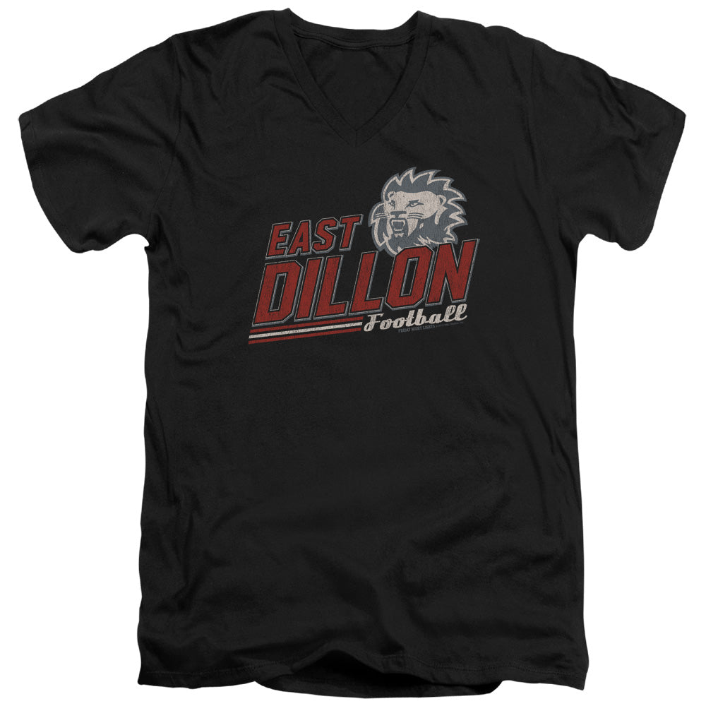 Friday Night Lights - Athletic Lions - Short Sleeve Adult V-neck 30/1 - Black T-shirt