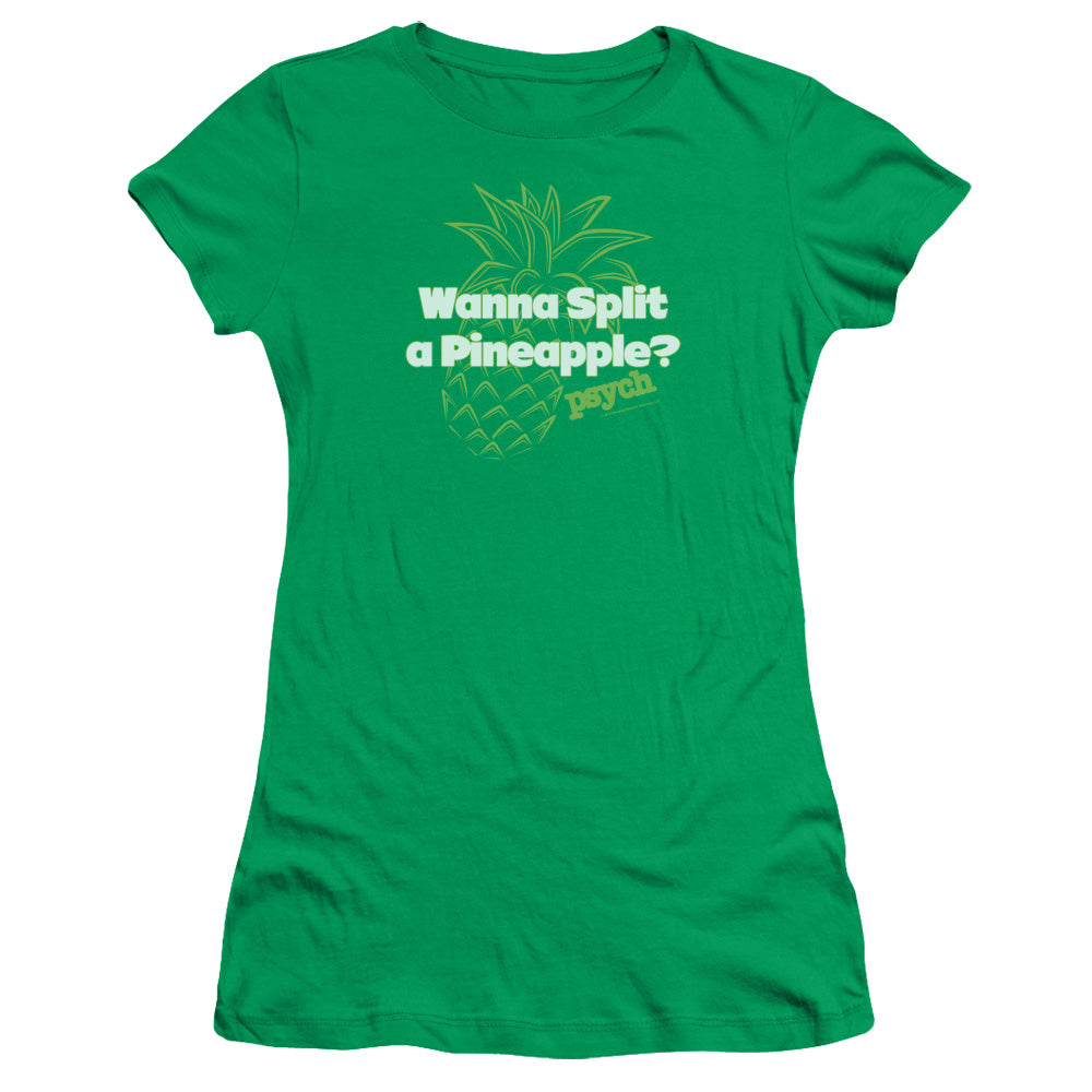 Psych - Pineapple Split - Short Sleeve Junior Sheer - Kelly Green T-shirt