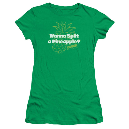 Psych - Pineapple Split - Short Sleeve Junior Sheer - Kelly Green T-shirt