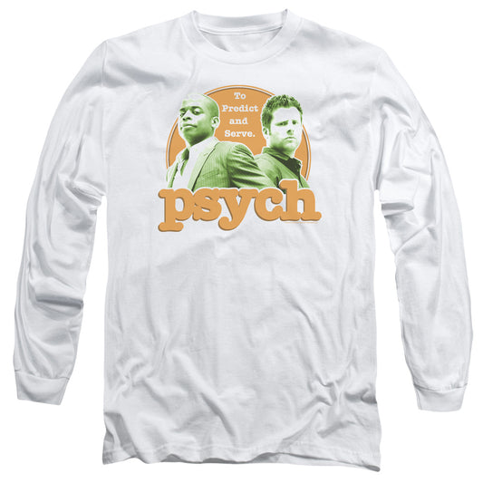 Psych - Predictable - Long Sleeve Adult 18/1 - White T-shirt