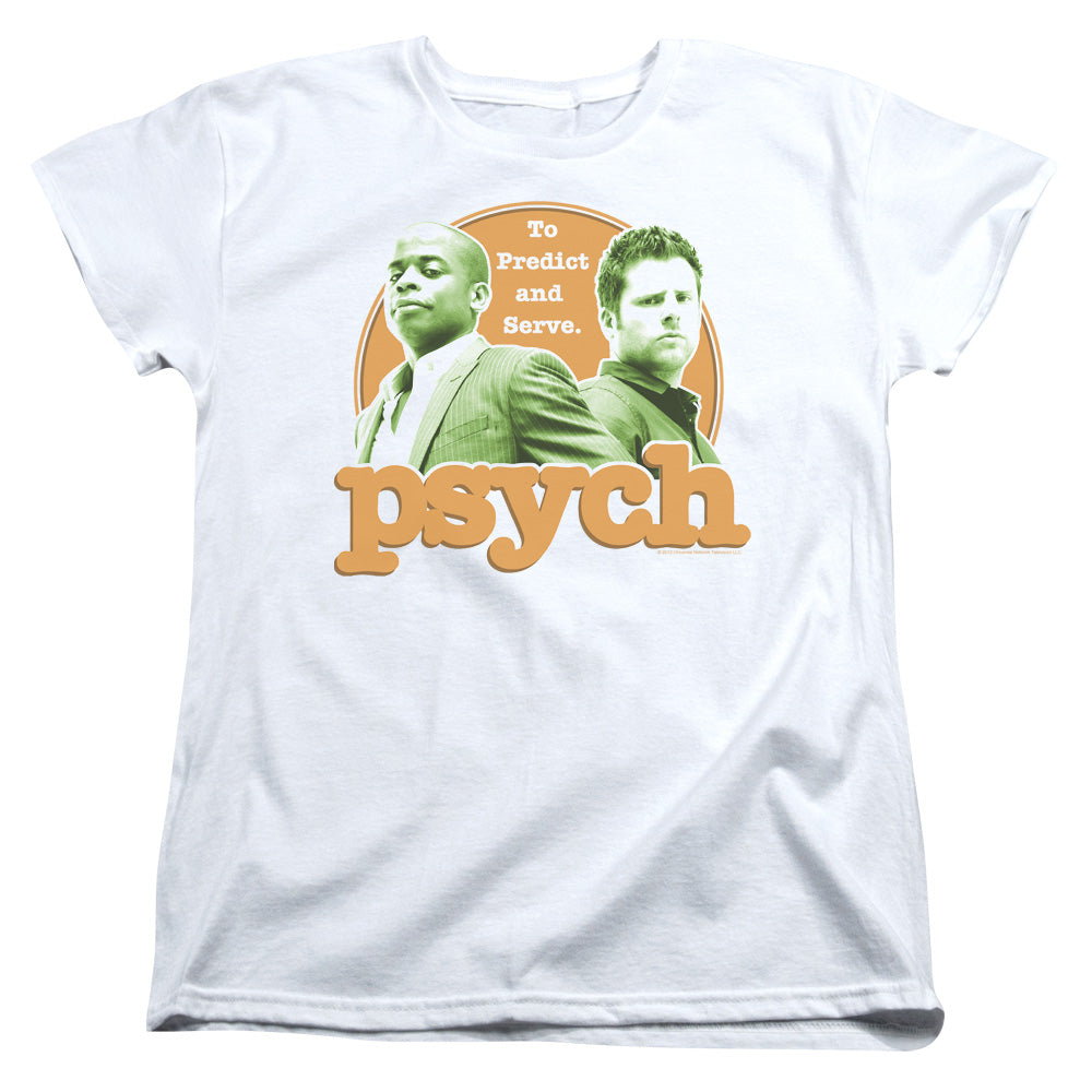Psych - Predictable - Short Sleeve Womens Tee - White T-shirt