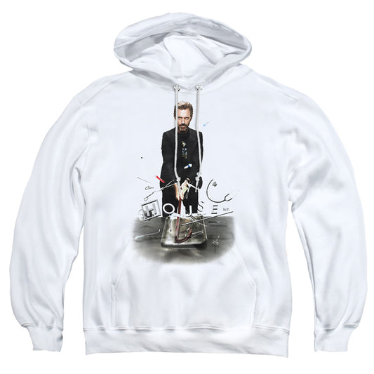 House - Hit It - Adult Pull-over Hoodie - White