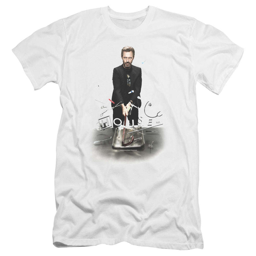 House - Hit It-premuim Canvas Adult Slim Fit 30/1 - White