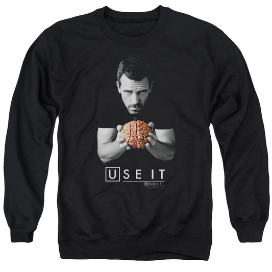 House - Use It - Adult Crewneck Sweatshirt - Black