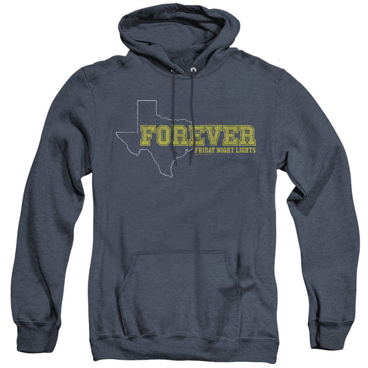 Friday Night Lights - Texas Forever - Adult Heather Hoodie - Navy - Sm - Navy
